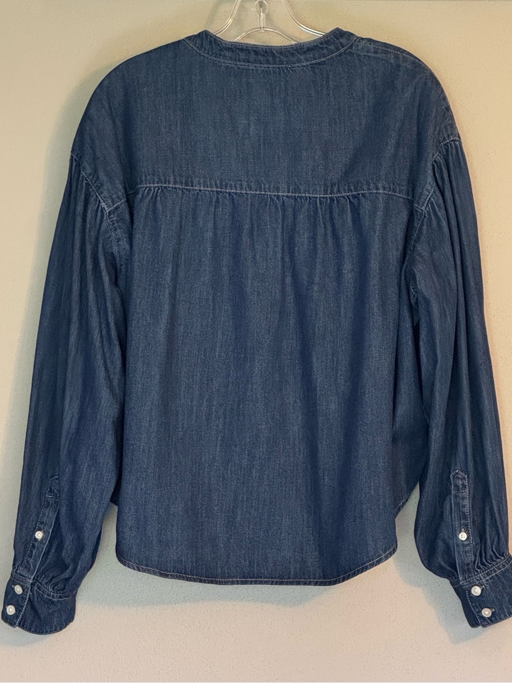 TIME AND TRU Denim Popover Top XL 27” p2p Indigo NWOT - Picture 8 of 10